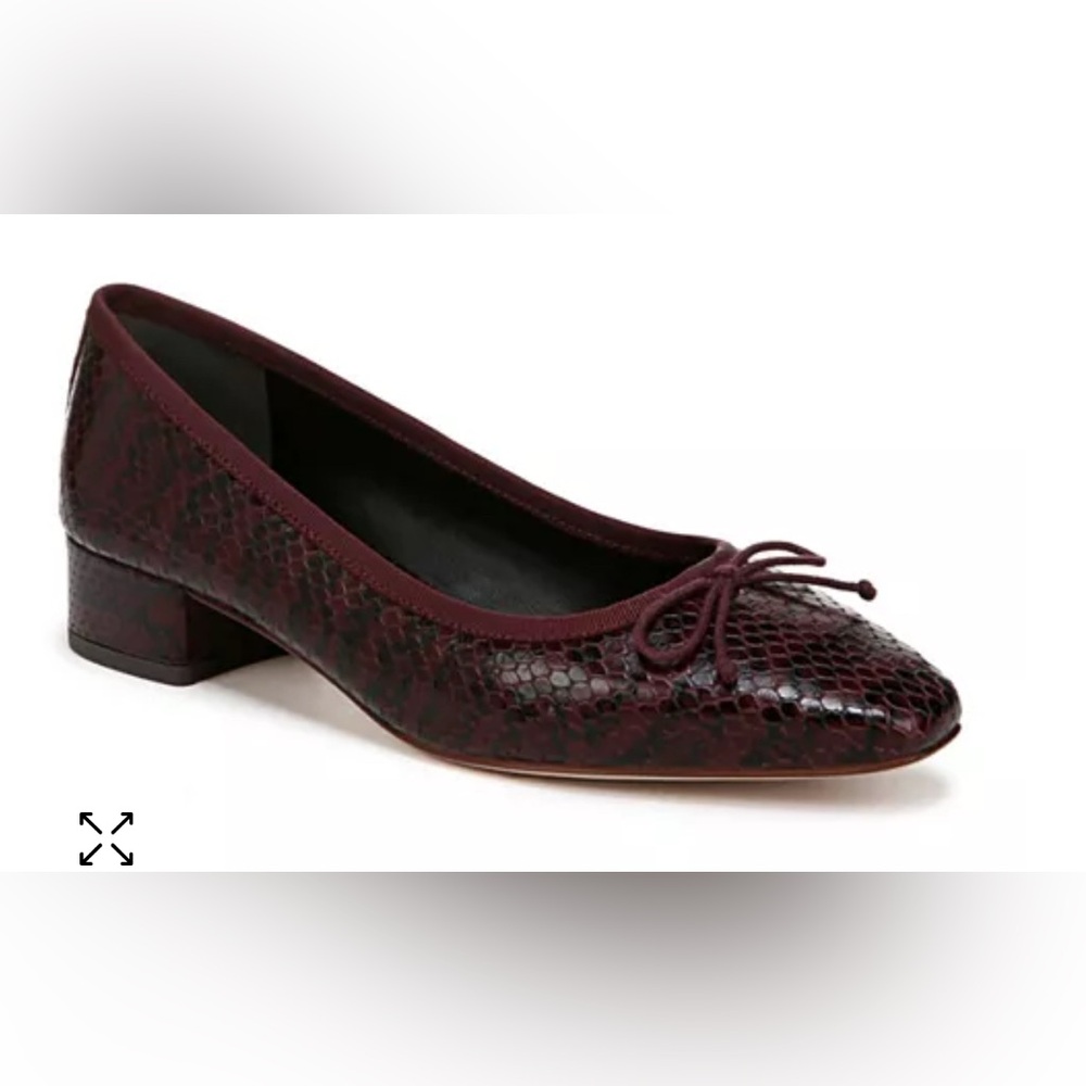 Veronica Beard Women's Cecile Snip Toe Bow Detail Low Heel Pumps - Wine
